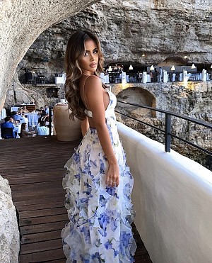 Iris Flower Maxi Dress