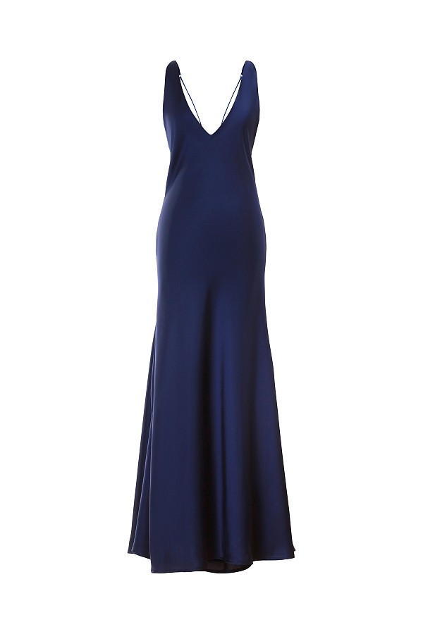 The Essential Navy V-Neck Maxi