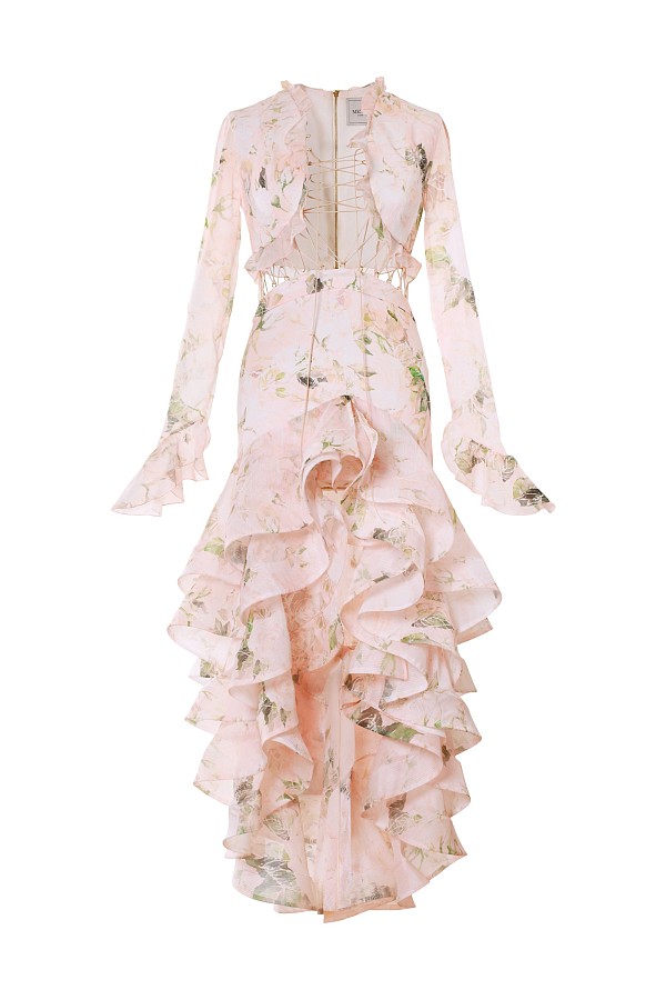 "Ruffles & Rhythms" Cord Detailing Maxi Dress
