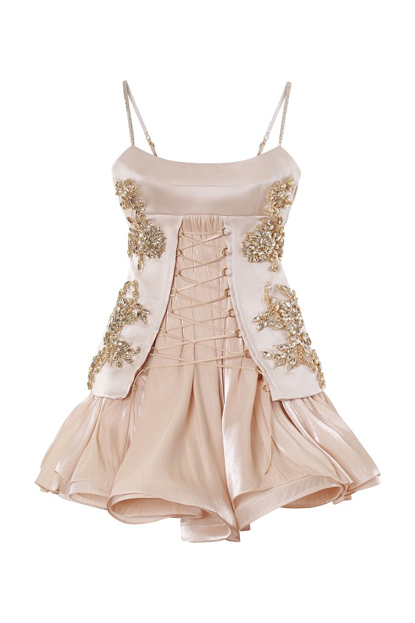 The Champagne Couture Corset Mini