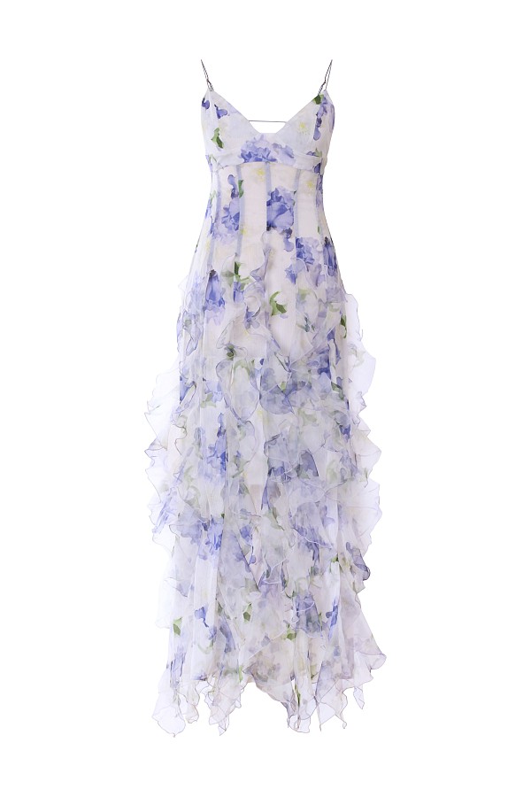 Iris Flower Maxi Dress