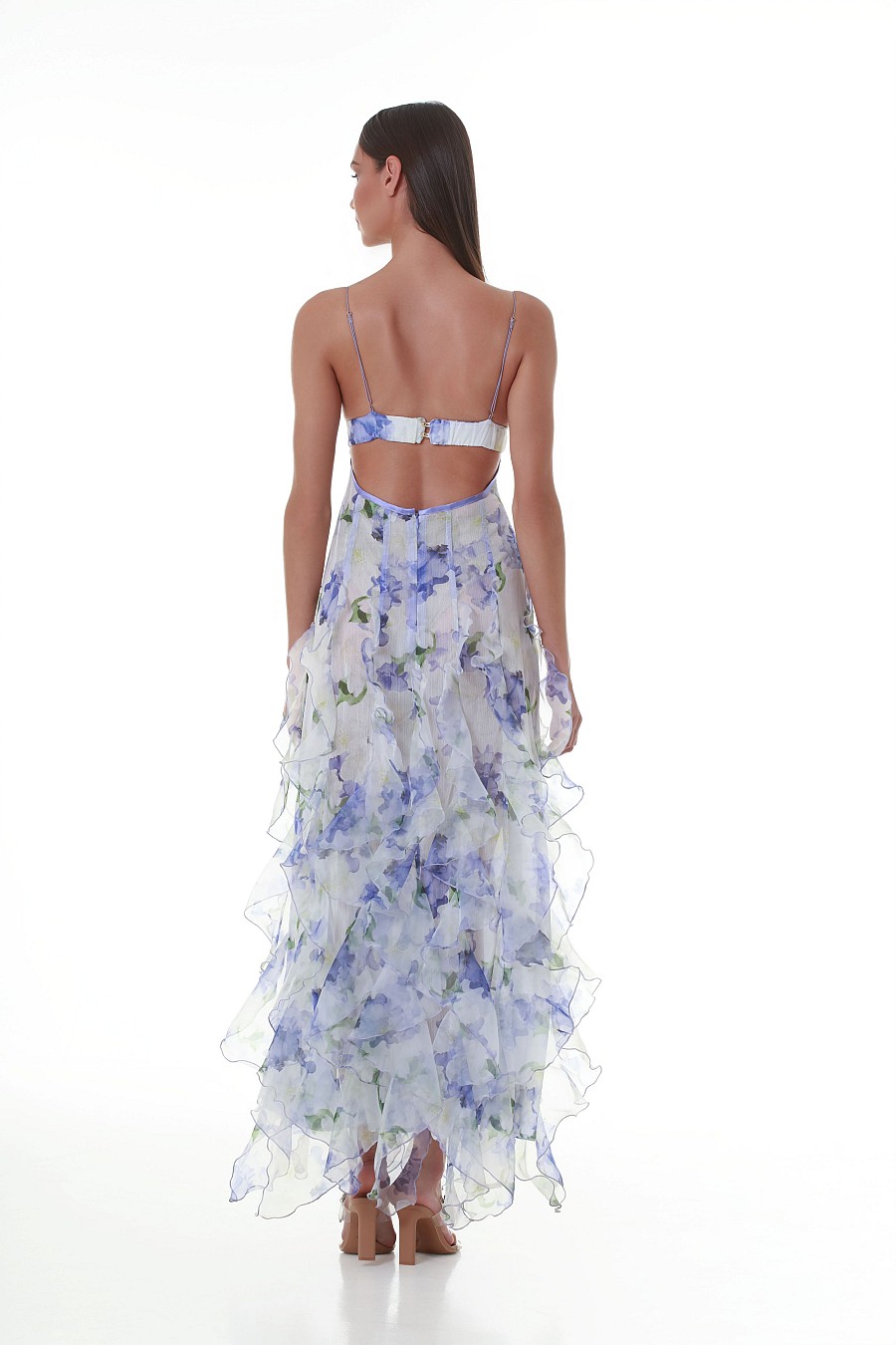 Iris Flower Maxi Dress
